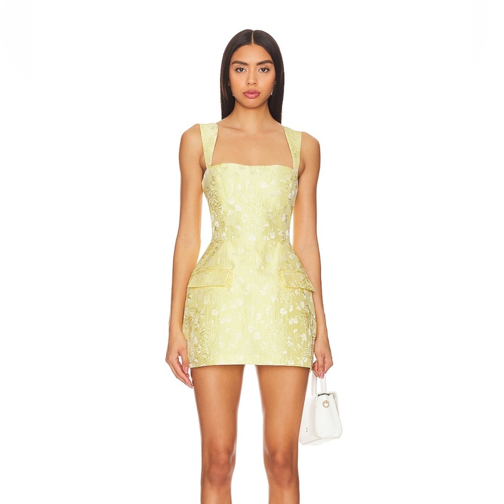 Amanda Uprichard Bethany Romper in Yellow
